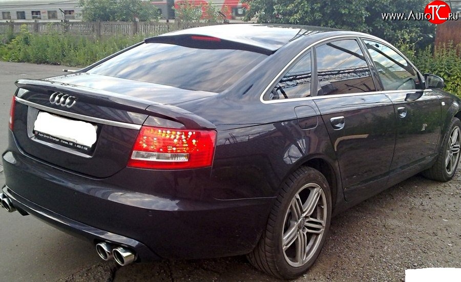 6 999 р. Козырёк на заднее лобовое стекло Sport Audi A6 C6 дорестайлинг, седан (2004-2008)  с доставкой в г. Таганрог