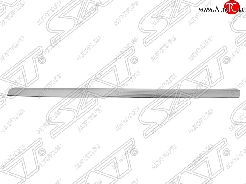 599 р. Молдинг переднего бампера SAT (левый, хром) Audi A6 C6 дорестайлинг, универсал (2004-2008)  с доставкой в г. Таганрог