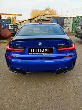 12 999 р. Диффузор заднего бампера М-Perfomance 320  BMW 3 серия  G20 (2018-2022) седан Inmax (цвет: черный глянец)  с доставкой в г. Таганрог. Увеличить фотографию 10