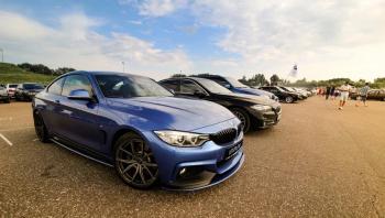 14 499 р. Сплиттер переднего бампера М-Perfomance  BMW 4 серия ( F32,  F36) (2013-2020) купе дорестайлинг, лифтбэк дорестайлинг, купе рестайлинг, лифтбэк рестайлинг (цвет: черный матовый)  с доставкой в г. Таганрог. Увеличить фотографию 2