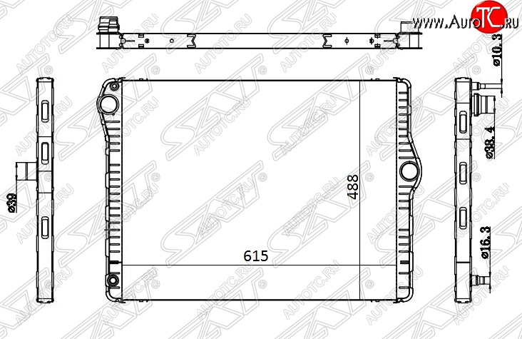 14 849 р. Радиатор двигателя SAT (пластинчатый)  BMW 5 серия ( F11,  F10) (2009-2017) дорестайлинг, универсал, седан дорестайлинг, рестайлинг, седан, рестайлинг, универсал  с доставкой в г. Таганрог