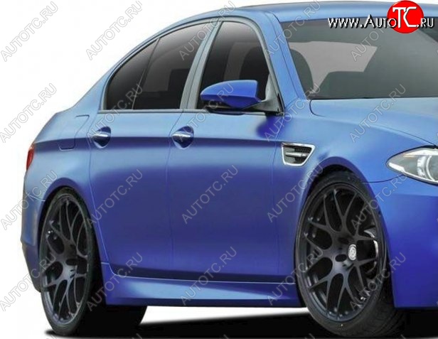 9 049 р. Пороги накладки M-Style BMW 5 серия F10 седан дорестайлинг (2009-2013) (Неокрашенные)  с доставкой в г. Таганрог