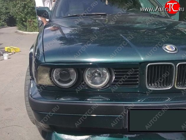 1 649 р. Реснички на фары CT v1 BMW 5 серия E34 седан дорестайлинг (1988-1994) (Неокрашенные)  с доставкой в г. Таганрог