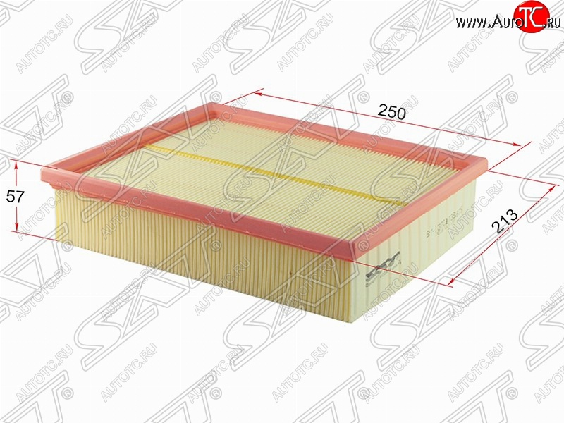339 р. Фильтр воздушный двигателя SAT (250х213х57 mm)  BMW 5 серия ( E34,  E39) - X5  E53  с доставкой в г. Таганрог