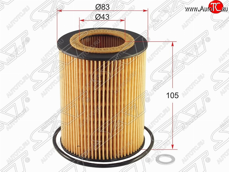 225 р. Фильтр масляный SAT (картридж)  BMW 3 серия (E36,  E46), 5 серия (E39,  E60,  E61), 7 серия (E38), X3 (E83), X5 (E53), Z3 (E36/7), Z4 (E85)  с доставкой в г. Таганрог