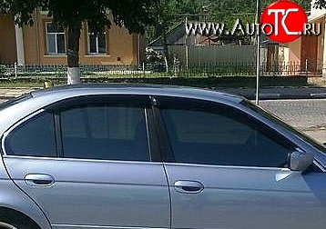 999 р. Комплект дефлекторов окон (ветровиков) 4 шт. (седан) Russtal BMW 5 серия E39 седан дорестайлинг (1995-2000)  с доставкой в г. Таганрог