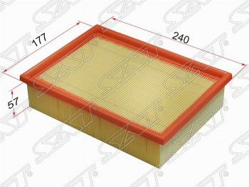 329 р. Фильтр воздушный двигателя SAT (240х177х57 mm)  BMW 3 серия  E46 - X3  E83  с доставкой в г. Таганрог. Увеличить фотографию 1