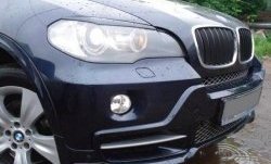 1 499 р. Реснички на фары CT BMW X5 E70 дорестайлинг (2006-2010) (Неокрашенные)  с доставкой в г. Таганрог. Увеличить фотографию 2