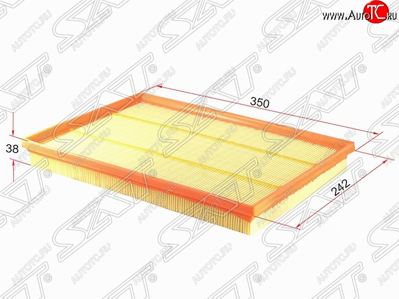 529 р. Фильтр воздушный двигателя SAT (350х242х38 mm)  BMW X5  E70 (2006-2013) дорестайлинг, рестайлинг  с доставкой в г. Таганрог