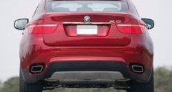 3 149 р. Накладка на крышку багажника СТ BMW X6 E71 рестайлинг (2012-2014)  с доставкой в г. Таганрог. Увеличить фотографию 2