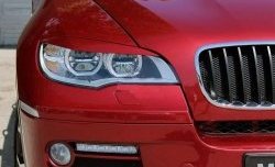 1 299 р. Реснички на фары (рестайлинг) Tuning-Sport v2 (для Led оптики)  BMW X6  E71 (2008-2012) дорестайлинг (Неокрашенные)  с доставкой в г. Таганрог. Увеличить фотографию 1