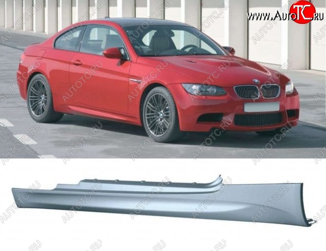 17 449 р. Пороги накладки E92 (Coupe) M-pakiet BMW 3 серия E92 купе дорестайлинг (2005-2010) (Неокрашенные)  с доставкой в г. Таганрог