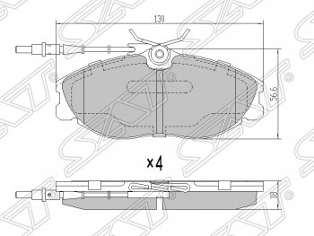 Колодки тормозные SAT (передние) CITROEN Xsara N0 хэтчбэк 3 дв. дорестайлинг (1997-2000)