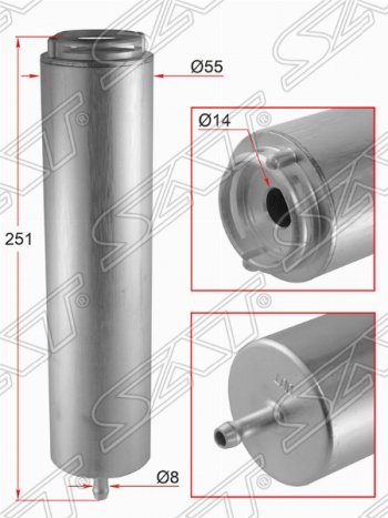 Топливный фильтр SAT BMW 5 серия E60 седан дорестайлинг (2003-2007)