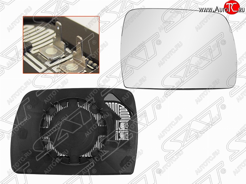 719 р. Правое полотно зеркала SAT (голубой, асферическое с обогревом) BMW X3 E83 (2003-2009)  с доставкой в г. Таганрог