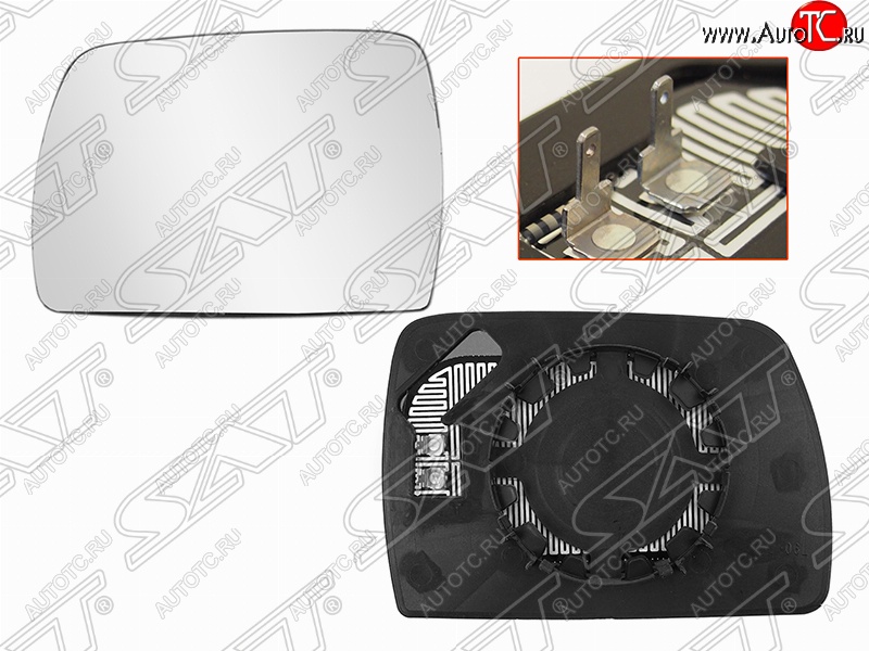 719 р. Левое полотно зеркала SAT (голубой, асферическое с обогревом) BMW X3 E83 (2003-2009)  с доставкой в г. Таганрог