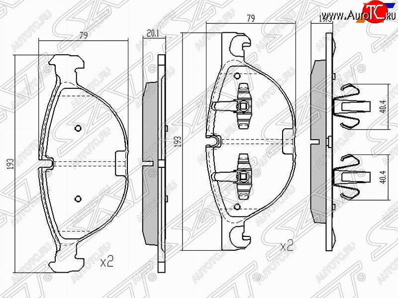 2 799 р. Комплект тормозных колодок SAT (передние) BMW X5 E70 рестайлинг (2010-2013)  с доставкой в г. Таганрог