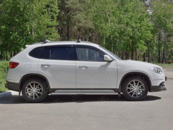 18 799 р. Защита порогов из круглой трубы d63 мм SLITKOFF v2  Brilliance V5 (2012-2018)  с доставкой в г. Таганрог. Увеличить фотографию 1