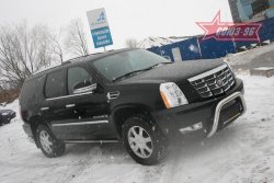 Защита переднего бампера Souz-96 (d76) Cadillac Escalade GMT926 джип 5 дв. короткая база (2006-2014)