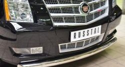 17 799 р. Одинарная защита переднего бампера диаметром 76 мм SLITKOFF Cadillac Escalade GMT926 джип 5 дв. короткая база (2006-2014)  с доставкой в г. Таганрог. Увеличить фотографию 3