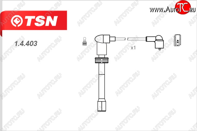 179 р. Провод высоковольтный свечной (№3) TSN  Chery Cross Eastar  B14 - M12  с доставкой в г. Таганрог