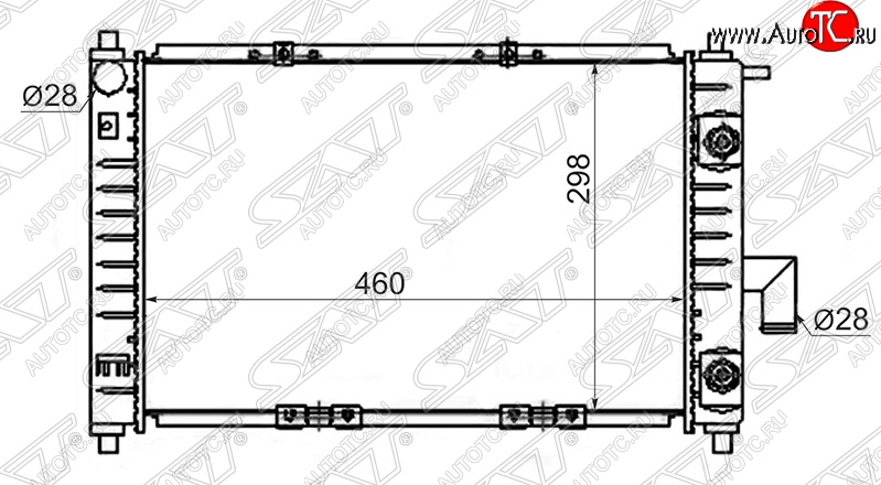 5 999 р. Радиатор двигателя SAT (пластинчатый) Daewoo Matiz M100 дорестайлинг (1998-2000)  с доставкой в г. Таганрог