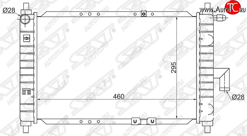 2 999 р. Радиатор двигателя SAT (трубчатый) Daewoo Matiz M150 рестайлинг (2000-2016)  с доставкой в г. Таганрог