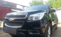 1 469 р. Нижняя сетка на бампер Russtal (черная) Chevrolet Trailblazer GM800 дорестайлинг (2012-2016)  с доставкой в г. Таганрог. Увеличить фотографию 2