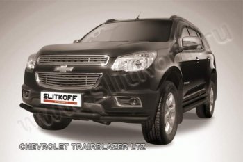 Защита переднего бампера из труб d57 Slitkoff Chevrolet Trailblazer GM800 дорестайлинг (2012-2016)