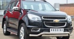 16 899 р. Защита порогов из круглой трубы диаметром 42 мм SLITKOFF  Chevrolet Trailblazer  GM800 (2012-2016) дорестайлинг  с доставкой в г. Таганрог. Увеличить фотографию 2