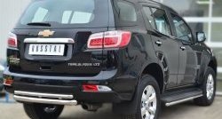 21 799 р. Защита заднего бампера (Ø63 и 42 мм, нержавейка) SLITKOFF  Chevrolet Trailblazer  GM800 (2012-2016) дорестайлинг  с доставкой в г. Таганрог. Увеличить фотографию 4