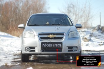 1 229 р. Защитная сетка и заглушка решетки переднего бампера RA  Chevrolet Aveo  T250 (2006-2011) седан рестайлинг  с доставкой в г. Таганрог. Увеличить фотографию 2