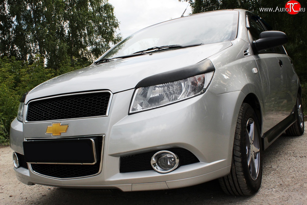 1 399 р. Реснички на фары RA  Chevrolet Aveo  T200 (2002-2008) хэтчбек 5 дв (Неокрашенные)  с доставкой в г. Таганрог