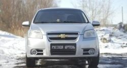 1 039 р. Защитная сетка решетки переднего бампера RA Chevrolet Aveo T250 седан рестайлинг (2006-2011)  с доставкой в г. Таганрог. Увеличить фотографию 3