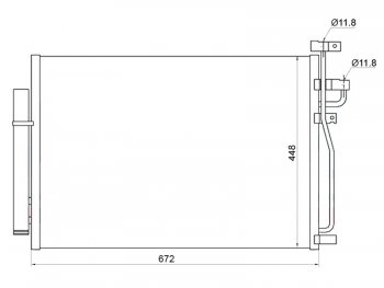 Радиатор кондиционера SAT (2.4 / 3.2) Opel Antara (2006-2010)
