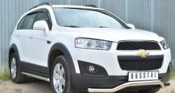 16 999 р. Защита переднего бампера (Ø63 мм волна, нержавейка) SLITKOFF  Chevrolet Captiva (2013-2016) 2-ой рестайлинг  с доставкой в г. Таганрог. Увеличить фотографию 4