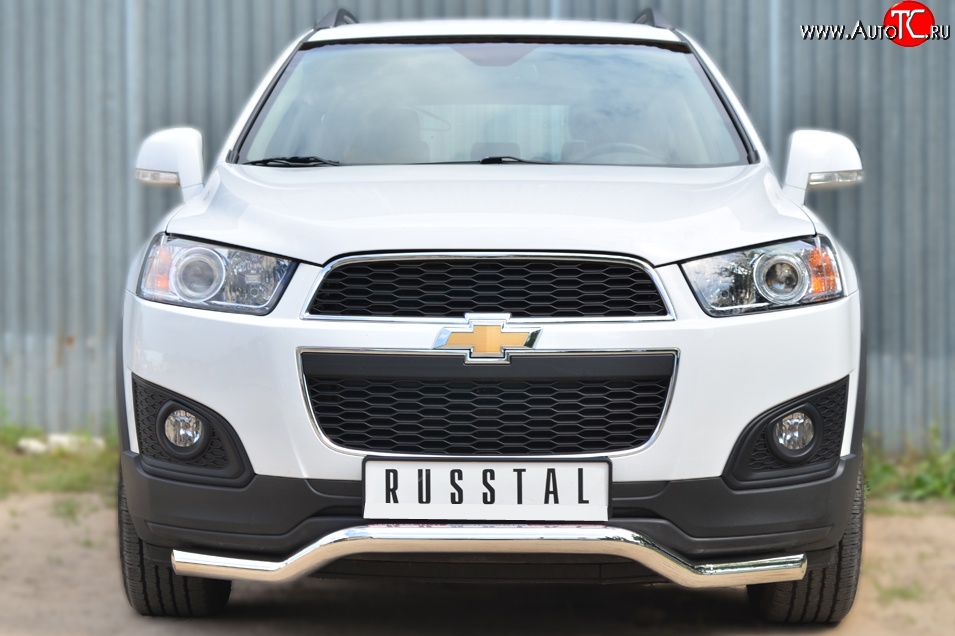 16 999 р. Защита переднего бампера (Ø63 мм волна, нержавейка) SLITKOFF  Chevrolet Captiva (2013-2016) 2-ой рестайлинг  с доставкой в г. Таганрог