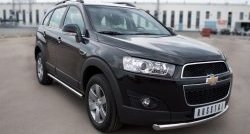 16 999 р. Одинарная защита переднего бампера диаметром 63 мм SLITKOFF  Chevrolet Captiva (2011-2013) 1-ый рестайлинг  с доставкой в г. Таганрог. Увеличить фотографию 4