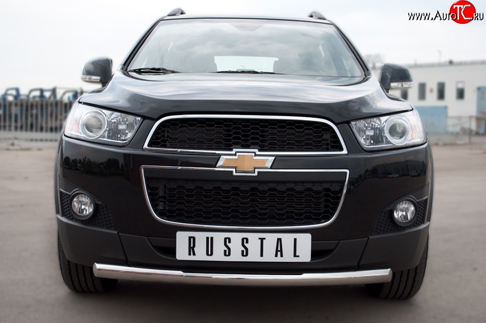 16 999 р. Одинарная защита переднего бампера диаметром 63 мм SLITKOFF  Chevrolet Captiva (2011-2013) 1-ый рестайлинг  с доставкой в г. Таганрог