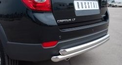 17 999 р. Защита заднего бампера (2 трубы Ø63 мм, нержавейка) SLITKOFF  Chevrolet Captiva (2011-2013) 1-ый рестайлинг  с доставкой в г. Таганрог. Увеличить фотографию 2