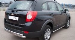 17 999 р. Защита заднего бампера (2 трубы Ø63 мм, нержавейка) SLITKOFF  Chevrolet Captiva (2011-2013) 1-ый рестайлинг  с доставкой в г. Таганрог. Увеличить фотографию 4