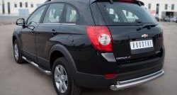 17 949 р. Защита заднего бампера (Ø76 и 42 мм, нержавейка) SLITKOFF  Chevrolet Captiva (2011-2013) 1-ый рестайлинг  с доставкой в г. Таганрог. Увеличить фотографию 4