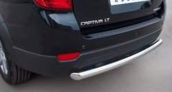 16 999 р. Одинарная защита заднего бампера из трубы диаметром 63 мм SLITKOFF  Chevrolet Captiva (2011-2013) 1-ый рестайлинг  с доставкой в г. Таганрог. Увеличить фотографию 2