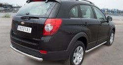 16 999 р. Одинарная защита заднего бампера из трубы диаметром 63 мм SLITKOFF  Chevrolet Captiva (2011-2013) 1-ый рестайлинг  с доставкой в г. Таганрог. Увеличить фотографию 4