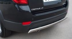 4 879 р. Защита заднего бампера (Ø75x42 мм, нержавейка) Russtal  Chevrolet Captiva (2011-2013) 1-ый рестайлинг  с доставкой в г. Таганрог. Увеличить фотографию 2