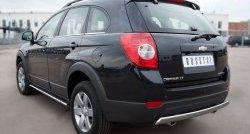 4 879 р. Защита заднего бампера (Ø75x42 мм, нержавейка) Russtal  Chevrolet Captiva (2011-2013) 1-ый рестайлинг  с доставкой в г. Таганрог. Увеличить фотографию 4