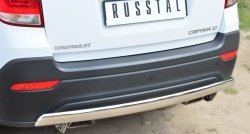 14 999 р. Защита заднего бампера (Ø75x42 мм, нержавейка) Russtal Chevrolet Captiva 2-ой рестайлинг (2013-2016)  с доставкой в г. Таганрог. Увеличить фотографию 2