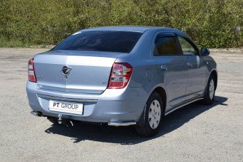 9 549 р. Защита заднего бампера Petroil Tuning (уголки Ø51)  Chevrolet Cobalt (2019-2023) седан 2-ой рестайлинг (Нержавейка)  с доставкой в г. Таганрог. Увеличить фотографию 3