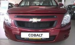 2 089 р. Нижняя сетка на бампер Russtal (черная) Chevrolet Cobalt седан дорестайлинг (2011-2016)  с доставкой в г. Таганрог. Увеличить фотографию 7