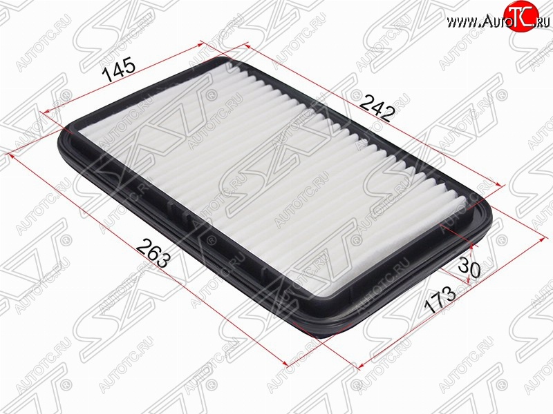 274 р. Фильтр воздушный двигателя SAT (1.3, 1.5, 263/242х173/145х03 mm)  Chevrolet Cruze  HR51S,HR81S (2001-2008), Suzuki Ignis (2000-2008), Suzuki Wagon R  MC22S,VC12S (2000-2002)  с доставкой в г. Таганрог